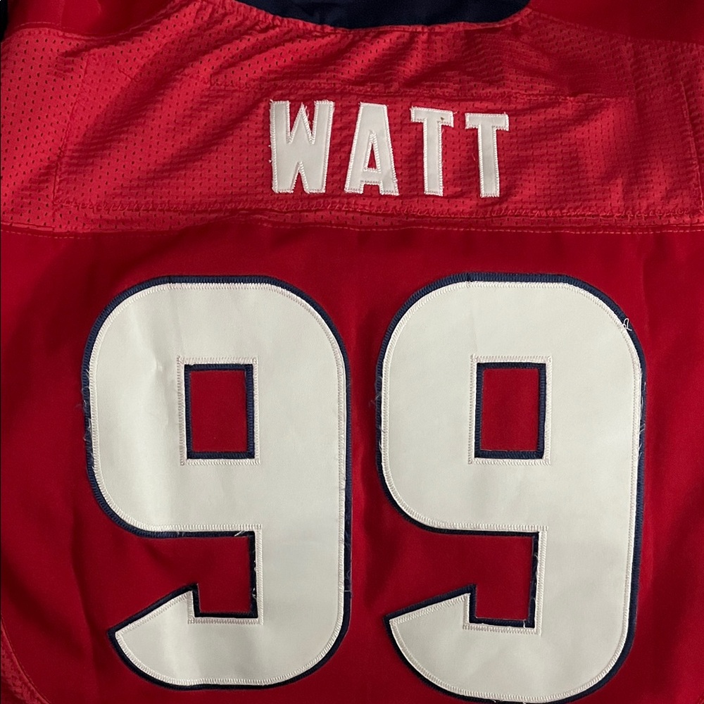NFL Texans Red Jersey with Number 99 JJ Watt - Picture 8 of 13